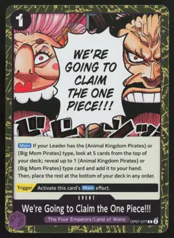 We're Going to Claim the One Piece!!! OP07-077 One Piece NM - Image 1