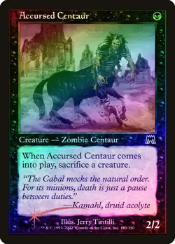 Accursed Centaur FOIL Onslaught NM Black Common MAGIC GATHERING CARD ABUGames - Image 1