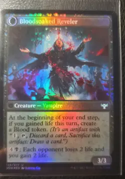 Restless Blood Seeker/ Bloodsoaked Reveler Foil 128/277 M MTG Crimson Vow - Image 2