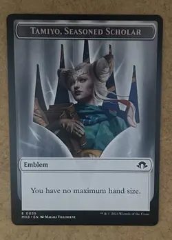 EMBLEM TAMIYO, SEASONED SCHOLAR 35 / Energy Reserve 36 - Modern Horizons 3 - MTG - Image 1