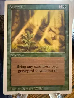 MTG Magic the Gathering Revised Edition Regrowth - Image 1