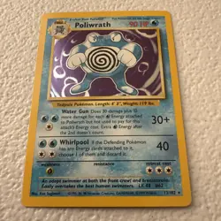 Pokemon TCG Poliwrath Base Set 13/102 Holo 1999-2000 Wizards Base Set Copyright - Image 1