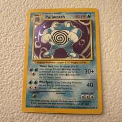 Pokemon TCG Poliwrath Base Set 13/102 Holo 1999-2000 Wizards Base Set Copyright - Image 2