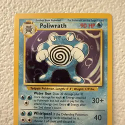 Pokemon TCG Poliwrath Base Set 13/102 Holo 1999-2000 Wizards Base Set Copyright - Image 3