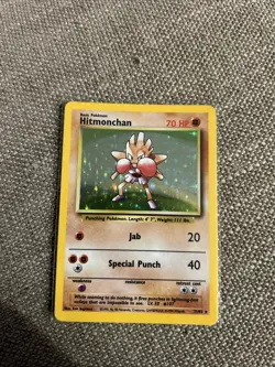1999 Pokemon Game Base Set Hitmonchan Holo 7/102 NM - Image 1