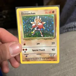 1999 Pokemon Game Base Set Hitmonchan Holo 7/102 NM - Image 3