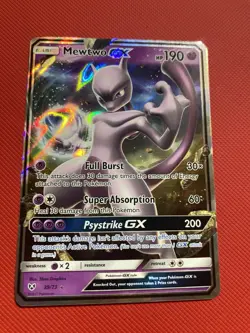 Mewtwo GX 39/73 Shining Legends Holo Pokemon Card TCG - Image 2