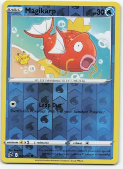 Magikarp 039/192 Common Reverse Holo SWSH02: Rebel Clash NM Pokemon - Image 1