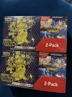 Pokemon Surging Sparks Elite Trainer Box/Booster Bundle Costco 2-Pack - Lot of 2 - Image 1