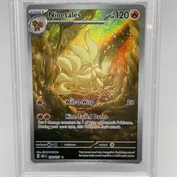 2023 POKEMON OBF EN-OBSIDIAN FLAMES NINETALES ILLUSTRATION RARE 199/197 PSA 9 - Image 2