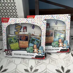 Lot of 2 Pokemon TCG S&V 151 Poster Collection Boxes (Small Crease On 1 Box) - Image 1