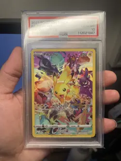 2023 POKEMON SWORD & SHIELD CROWN ZENITH #160 FULL ART/PIKACHU PSA 10 - Image 1