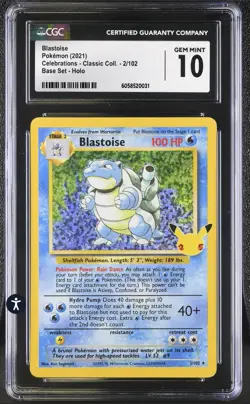 Pokemon Celebrations Blastoise 2/102 CGC Gem Mint 10 - Image 1