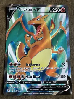 Pokemon TCG Charizard V (Full Art) 153/172 Swsh09: Brilliant Stars Holo - Image 1