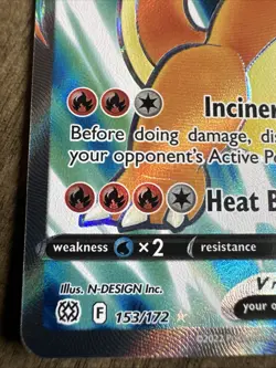 Pokemon TCG Charizard V (Full Art) 153/172 Swsh09: Brilliant Stars Holo - Image 3