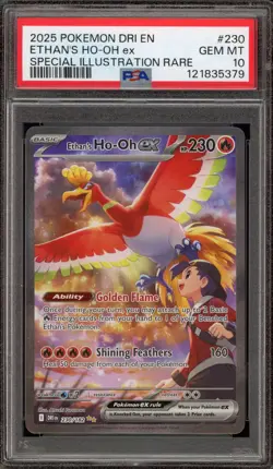 Pokemon Ethan's Ho-Oh ex Destined Rivals Special Illustration Rare #230 PSA 10 - Image 1