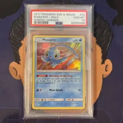 💎 PSA 10 GEM MINT 2017 Pokemon Shining Legends MANAPHY #25 Holo Rare - Image 2