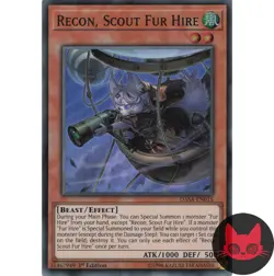 Yugioh Recon, Scout Fur Hire DASA-EN015 Super Rare 1st Edition NM - Image 1