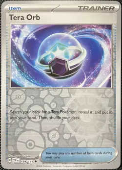 Tera Orb 189/191 Sv08: Surging Sparks Reverse Holo - Pokemon Card - Image 1