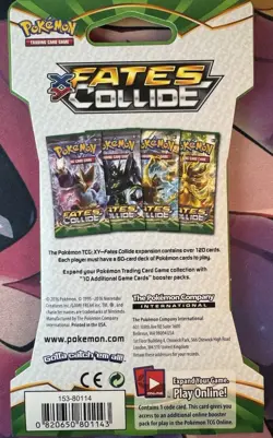 Pokemon TCG: XY-Fates Collide SLEEVED Booster Pack (10 Cards) Delphox Artwork! 820650801136 - Image 2