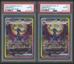 Lot Of (2) 2024 Pokemon SV8a JP Special Art Rare #217 Umbreon ex PSA 10 - Image 1