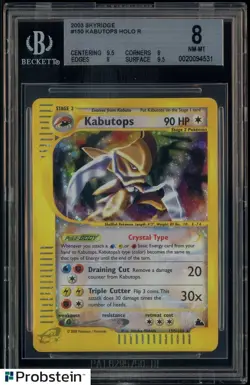 2003 Pokemon Skyridge #150 Kabutops Holo R BGS 8 NM-MT - Image 1