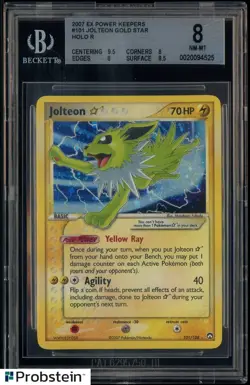 2007 Pokemon Gold Star Ex Power Keepers #101 Jolteon Holo BGS 8 NM-MT - Image 1