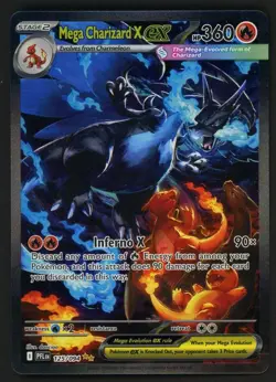 2025 POKEMON PFL EN-PHANTASMAL FLAMES #125 MEGA CHARIZARD X EX - Image 1