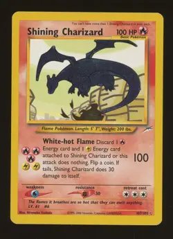 Pokemon Neo Destiny Shining Charizard Secret Rare Holo #107 - Image 1