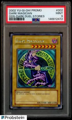 2002 Yu-Gi-Oh! DDS Dark Duel Stories #002 Dark Magician PSA 9 MINT - Image 1