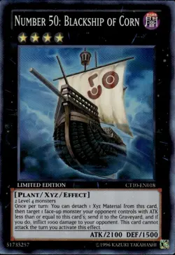 Yugioh! LP Number 50: Blackship of Corn - CT10-EN018 - Super Rare - Limited Edit - Image 1