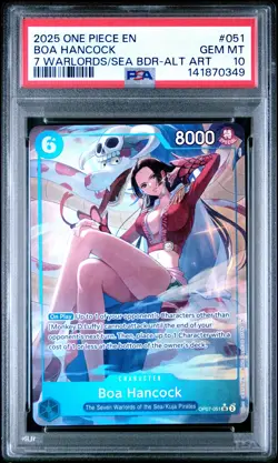 2025 ONE PIECE SEVEN WARLORDS OF THE SEA BINDER SET #051 BOA HANCOCK PSA 10 - Image 1