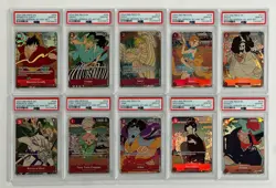 Lot of (10) PSA 10 Sequential One Piece English 1st Anniversary Set w/ Luffy - Image 1