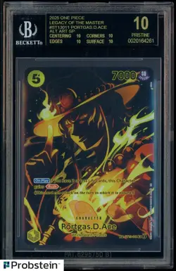 2025 One Piece Legacy of Master ST13011 Portgas D. Ace SP BGS 10 BLACK LABEL - Image 1