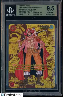 2024 One Piece Emperors in New World OP09118 Gol D. Roger Gold Manga BGS 9.5 - Image 1