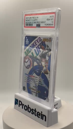 2025 ONE PIECE PROMOS DODGERS X ONE PIECE NIGHT #010 MONKEY D. LUFFY PSA 10 - Image 2