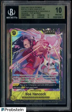2026 One Piece Promos #OP14112 Boa Hancock Championships Regionals Top 64 BGS 10 - Image 1