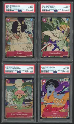 Lot of (10) PSA 10 Sequential One Piece English 1st Anniversary Set w/ Luffy - Image 4