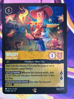 FOIL WOODY Jungle Guide 15/204 Legendary Disney Lorcana Wilds Unknown Card - Image 1