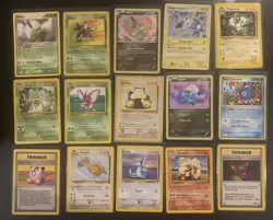 Vintage Pokemon Cards Lot (15) - Image 1