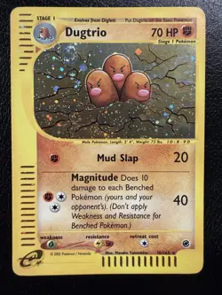 Pokemon TCG Dugtrio Expedition Base Set Holo Rare Card 10/165 With Swirl🌀MP - Image 1
