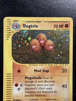 Pokemon TCG Dugtrio Expedition Base Set Holo Rare Card 10/165 With Swirl🌀MP - Image 2