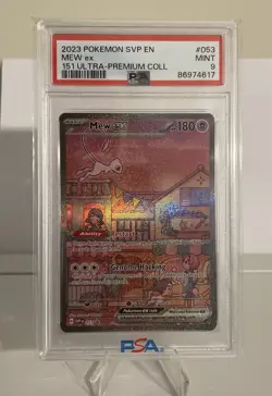 PSA 9 MINT Mew ex 053 Sv: Scarlet & Violet Promo Cards Holo Pokemon - Image 1