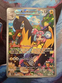 Pokemon TCG Iono's Kilowattrel Card Journey Together IR 163/159 - Image 1