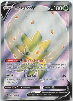 Eldegoss V 176/192 SWSH02: Rebel Clash Pokemon Card NM - Image 1