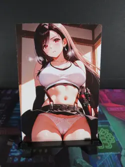 Tifa Lockhart Final Fantasy Custom Art Card NM Anime Waifu Collectible - Image 1
