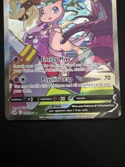 Mew V Alternate Full Art 251/264 Swsh08 Fusion Strike Alt Card Sword And Shield - Image 4