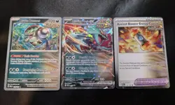Roaring Moon ex SVP 067 Holo Black Star Promo + Cosmos Holos Pokemon Card Set NM - Image 1