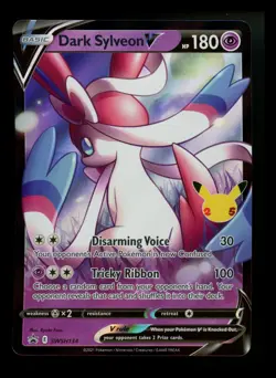 #3 Dark Sylveon SWSH134 Black Star Promo 2021 Celebrations Pokemon Card TCG - Image 1