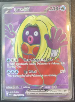 Pokemon TCG Jynx EX 191/165 Scarlet & Violet Holo Card Full Art Ultra Rare Nm+ - Image 1